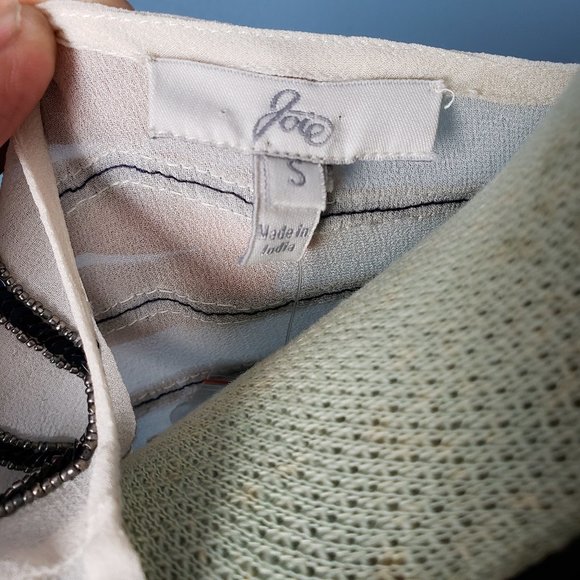 Joie "Jaden" Striped Sequin Top/Sz Small - Picture 9 of 10